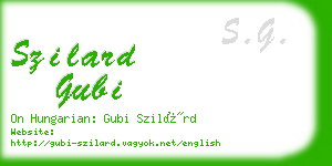 szilard gubi business card